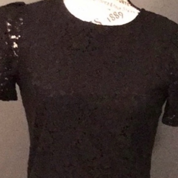 Express Tops - New Black Lace Short Sleeve Top